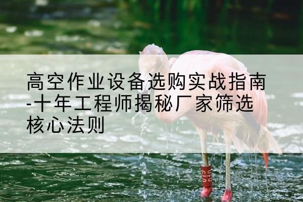 赤水剪叉式升降机厂家-高空作业设备选购实战指南-十年工程师揭秘厂家筛选核心法则